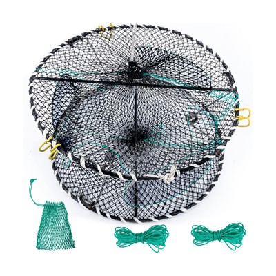 QualyQualy Crab Ring Trap Bait with Crab Gague Measure and Bait Clip Crab Net...
