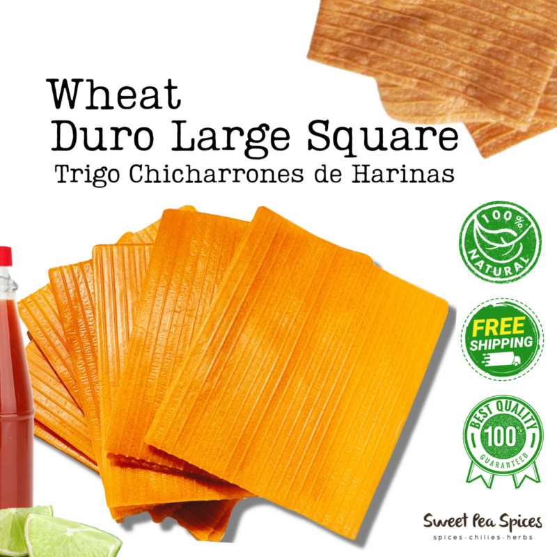 Mexican Duro Jumbo Wheat Rectangles  - Chicharron de Harina - Botanas - 10x10 cm