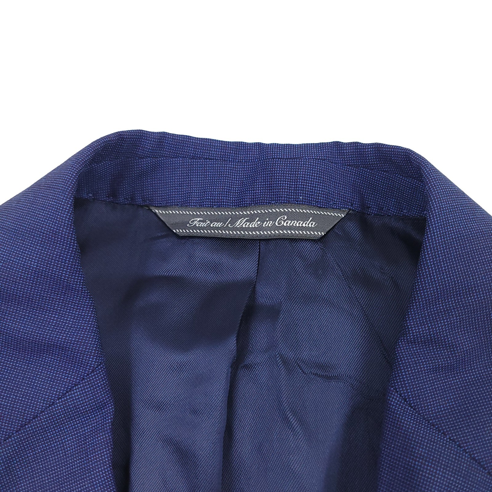 Pre-owned Jack Victor Napoli Ct Wool Suit Jacket Blazer In Blue Mens Size 38r