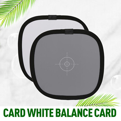 2in1 Digital 18% Gray/ White Card Set Photography Exposure Balance Card Kit 12in