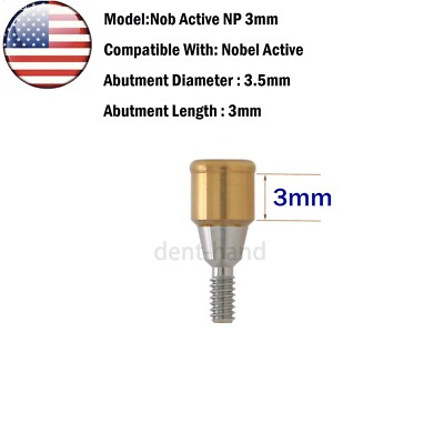 US Dental Nobel NP Overdenture Abutment 3.0mm & Retention Cap Extraction Tool