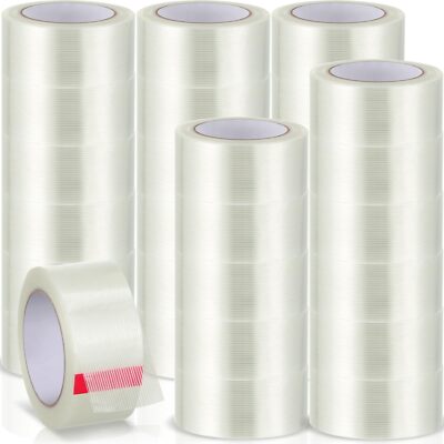 Strapping Tape 2 Inch X 60 Yards 5.5 Mil Fiberglass Filament Tape Reinforced Pac