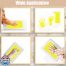 LelonHo Inkless Hand and Footprint Kit Clean Touch Ink Pad for Newborn Baby Pet Paw Print Kit(4 Ink Pads,8 Imprint Cards) (4 Pack Yellow)