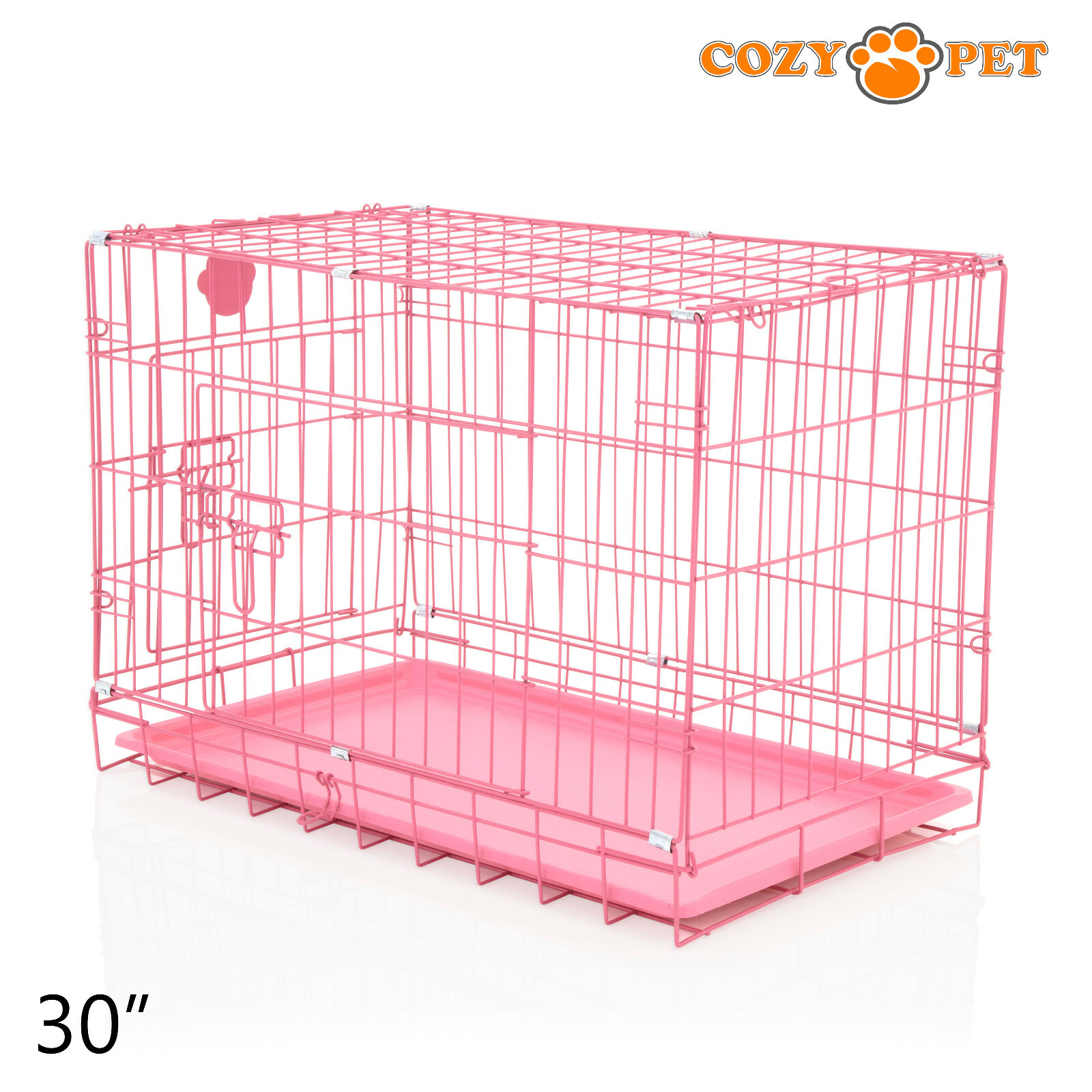 30 inch pink dog crate
