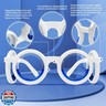 Hion Motion Sickness Glasses,Relieve Carsickness Airsickness Seasickness,Ultra-Light Portable Nausea Vertigo Glasses, No Lens Liquid for Adults or Kids(White+Violet)