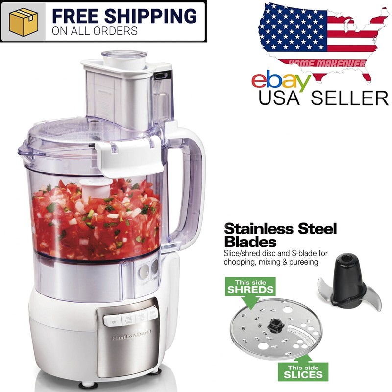 Hamilton Beach Stack and Snap Food Processor 12 Cup White 450W Blender 70729