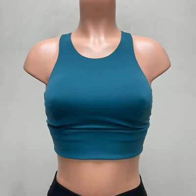 Lululemon Womens Capture Blue Stretch Medium Support Wunder Train Longline Bra 6