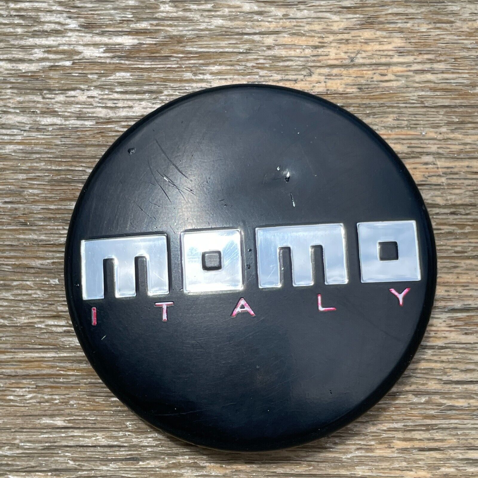 Momo Italy custom wheel center cap, black, part number Momo Italy custom wheel center cap, black, part number