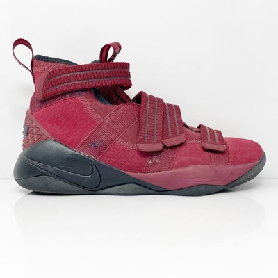 

Nike Boys LeBron Zoom Soldier 918369-699 Красные баскетбольные кроссовки Кроссовки Размер 7Y, Красный, LeBron Zoom Soldier 11