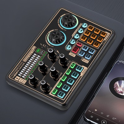 Live Sound Effect Board Audio Mixer + Led Light 13 Live Effects Voice Change