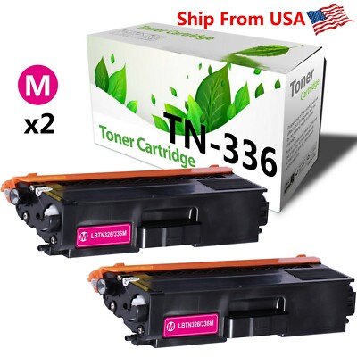2-PacK TN-336 TN336 Toner Cartridge for Brother HL-L8250CDN MFC-L8600CDW