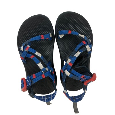 Chaco Kids ZX1 Ecotread Sandals Red White Blue Sz 2