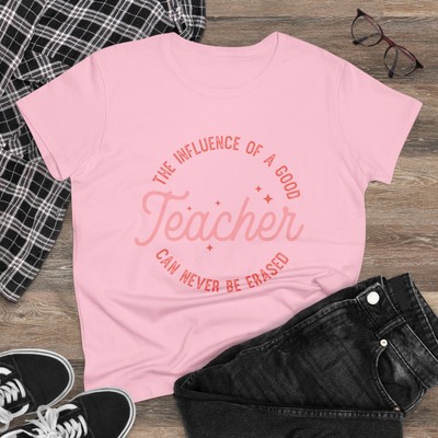 New TEACHER The influence of Good Can Never Be Erased Graphic Print Tshirt   