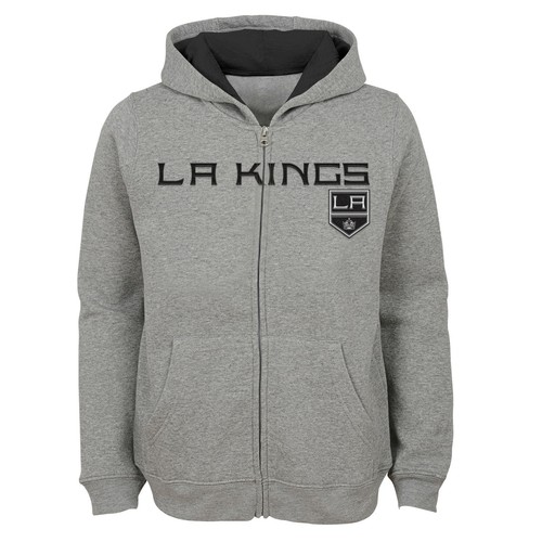 Outerstuff Los Angeles Kings NHL Boys Youth (8–20) Толстовка с полной молнией, серая