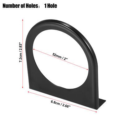 52mm 2" Single 1 Hole Dashboard Gauge Holder Pod Car Meter Mount Bracket Black