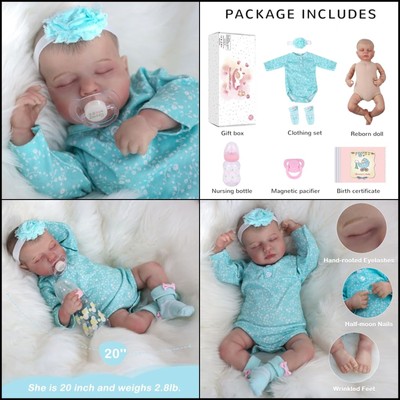 Reborn Lifelike Realistic Newborn 20 Inch Doll Girl Realistic-newborn