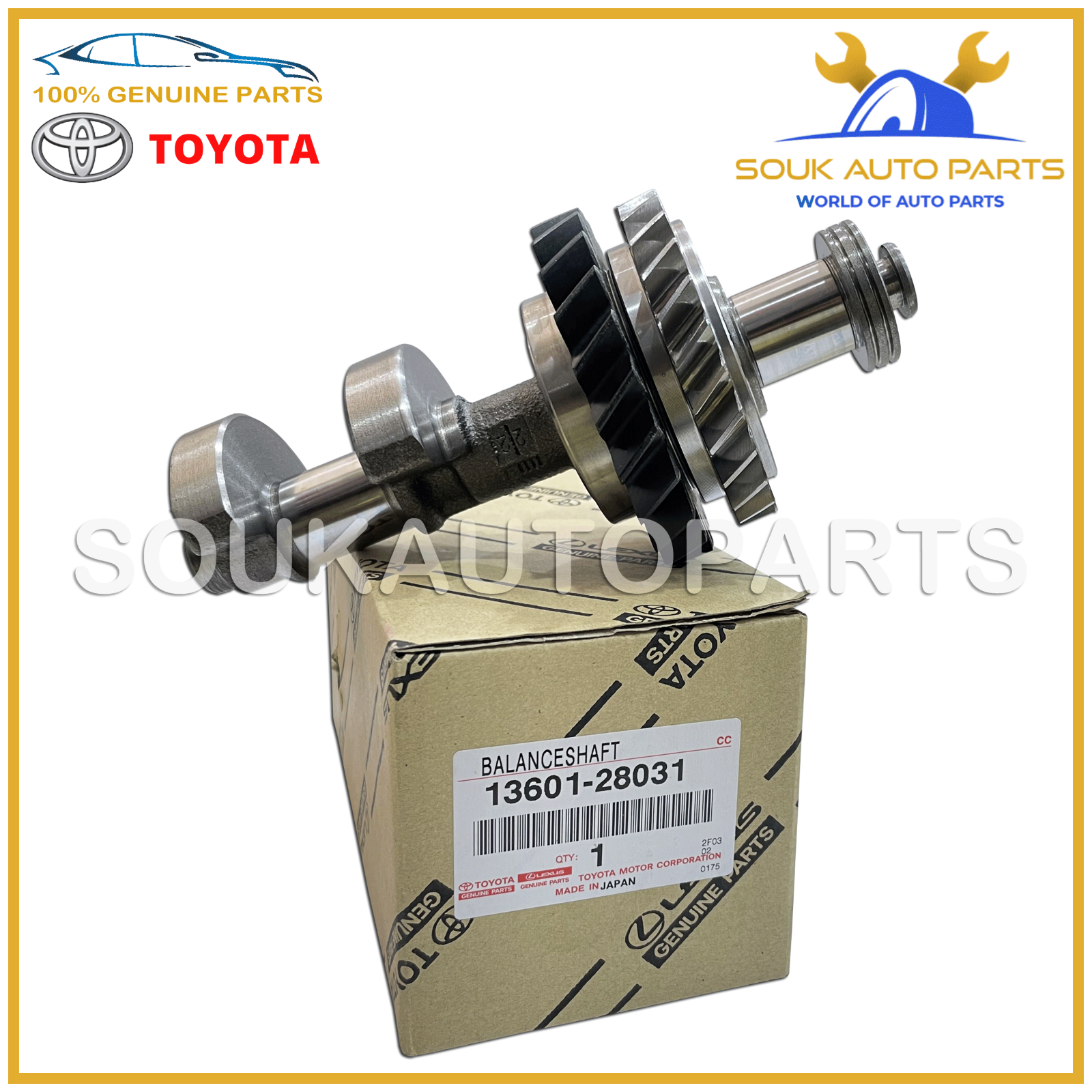 13601-28031 Genuine Toyota BALANCE SHAFT, NO.1 1360128031 13601-28031 Genuine Toyota BALANCE SHAFT, NO.1 1360128031