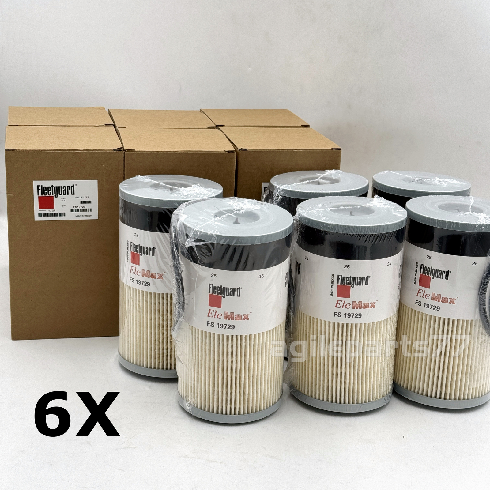 6x FS19729 New and Genuine Fleetguard Fuel/Water Separator US Free Shipping