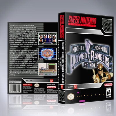 SNES Case - NO GAME - The Mighty Morphin' Power Rangers - The Movie