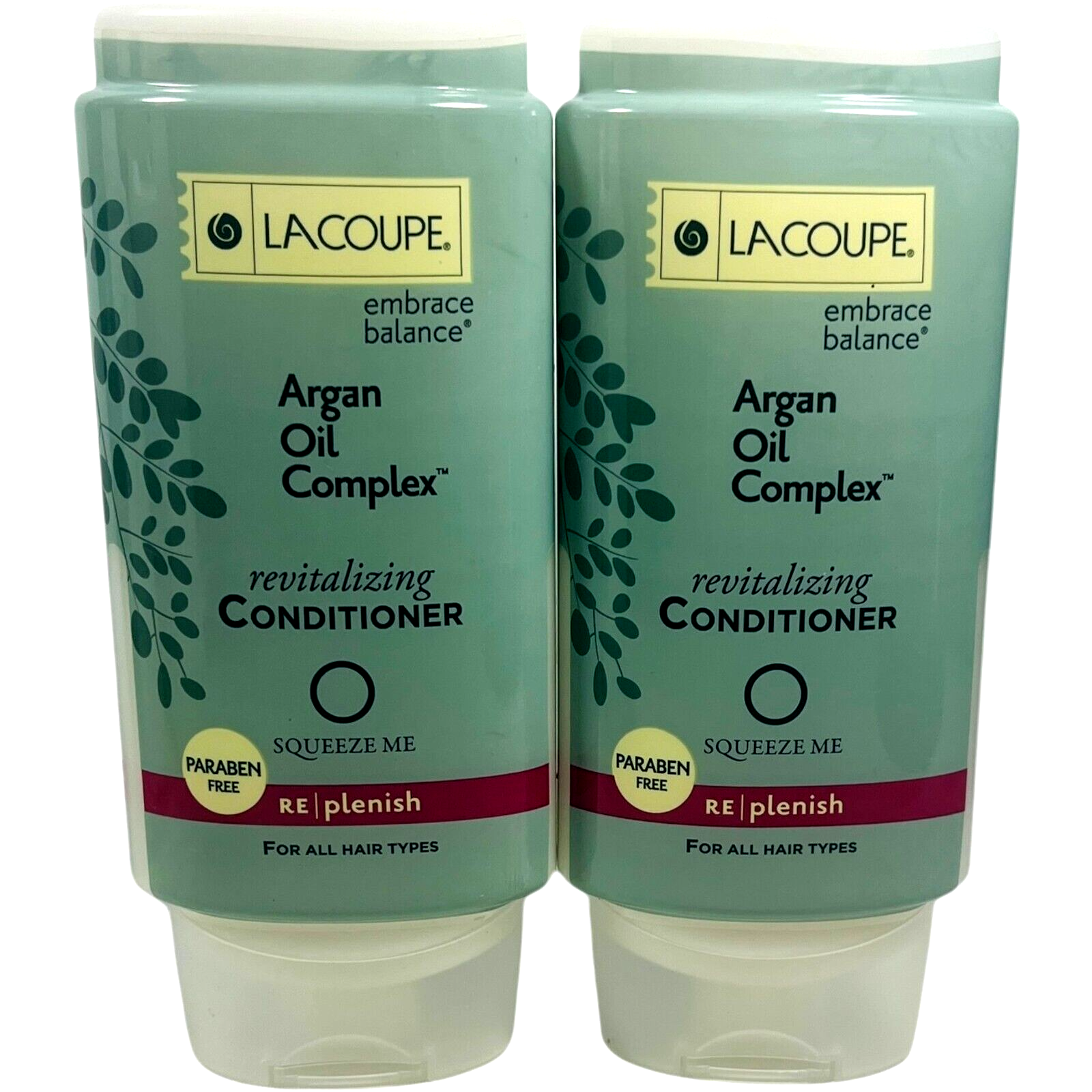 LaCoupe Argan Oil Complex Revitalizing CONDITIONER, 12.17 oz, 360ml - LOT of 2