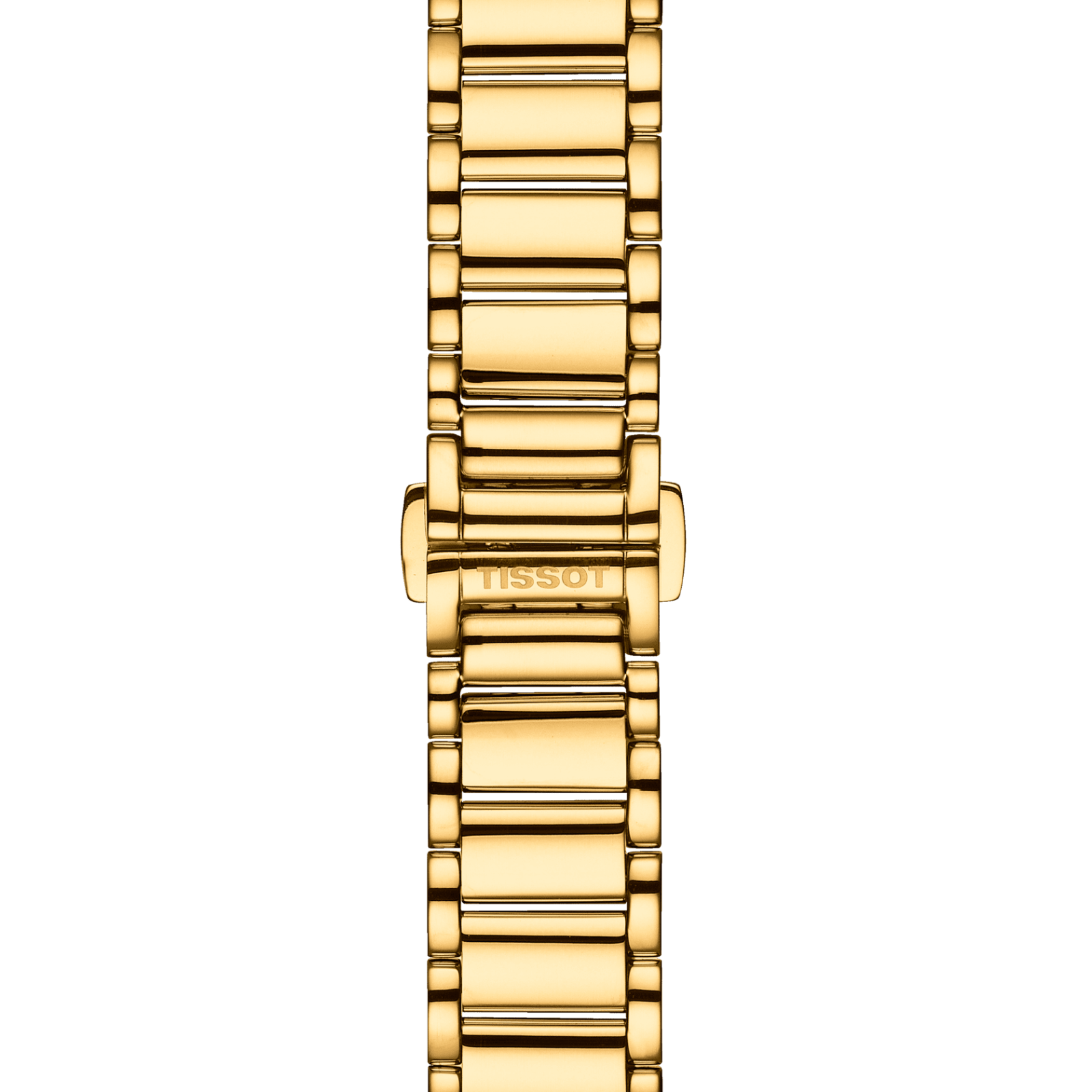 Pre-owned Tissot Generosi-t Gold White Mother Of Pearl Rectangular Watch T1053093311600