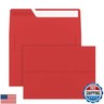 Discring 100 Pack 5x7 Envelopes, A7 Red Envelopes Self Seal, Printable Envelopes for Invitation, Baby Shower, Birthday Party, Wedding, Postcards, Mailing, Greeting Cards