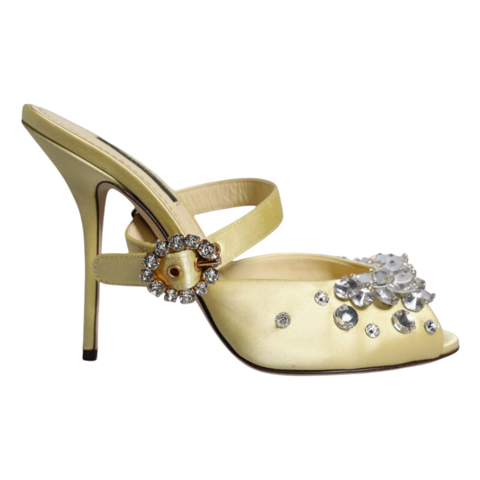 DOLCE & GABBANA Shoes Yellow Crystal Slides Heels Sandals DOLCE & GABBANA Shoes Yellow Crystal Slides Heels Sandals