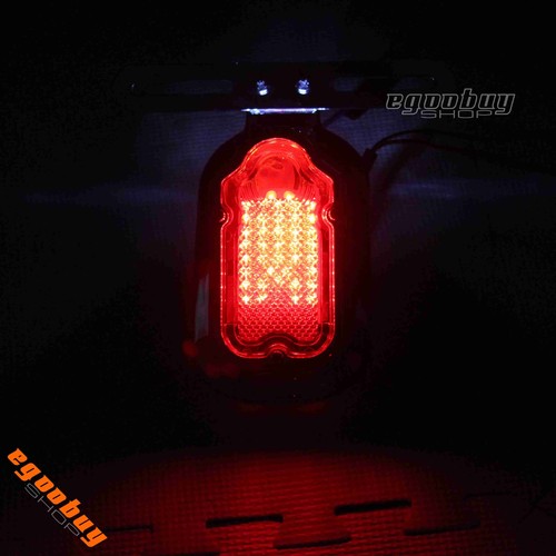 Motorcycle Retro Tombstone Style Red Brake Taillight For Harley Bobber Chopper