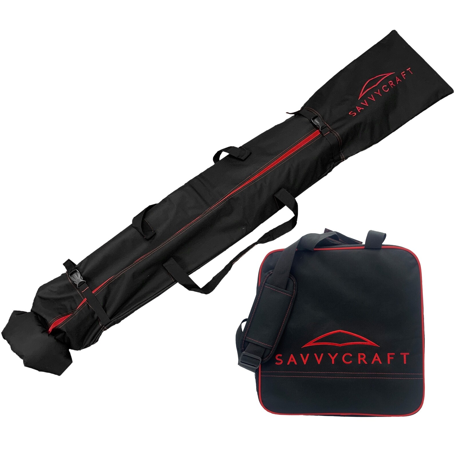Padded Ski Bag and Boot Bag 2-piece Set - Thick-padded Ski and Boot Bag Combo