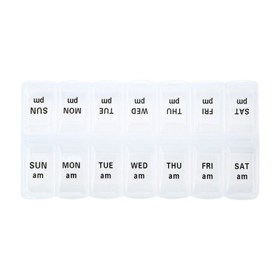 7 Day Pill Box Organiser Dispenser Am/Pm Portable Medicine Tablets Storage Case