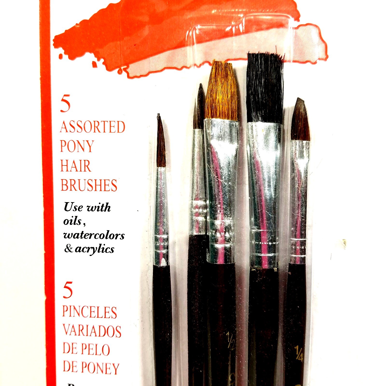 Linzer Le Jour Artist Brushes 5 Asst for use wi oils watercolors acrylics (F736)