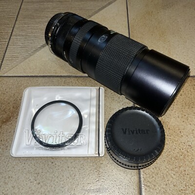 Vivitar 100-300mm f5 Close Focusing Auto Zoom Lens, Yashica Mount Filter Convert