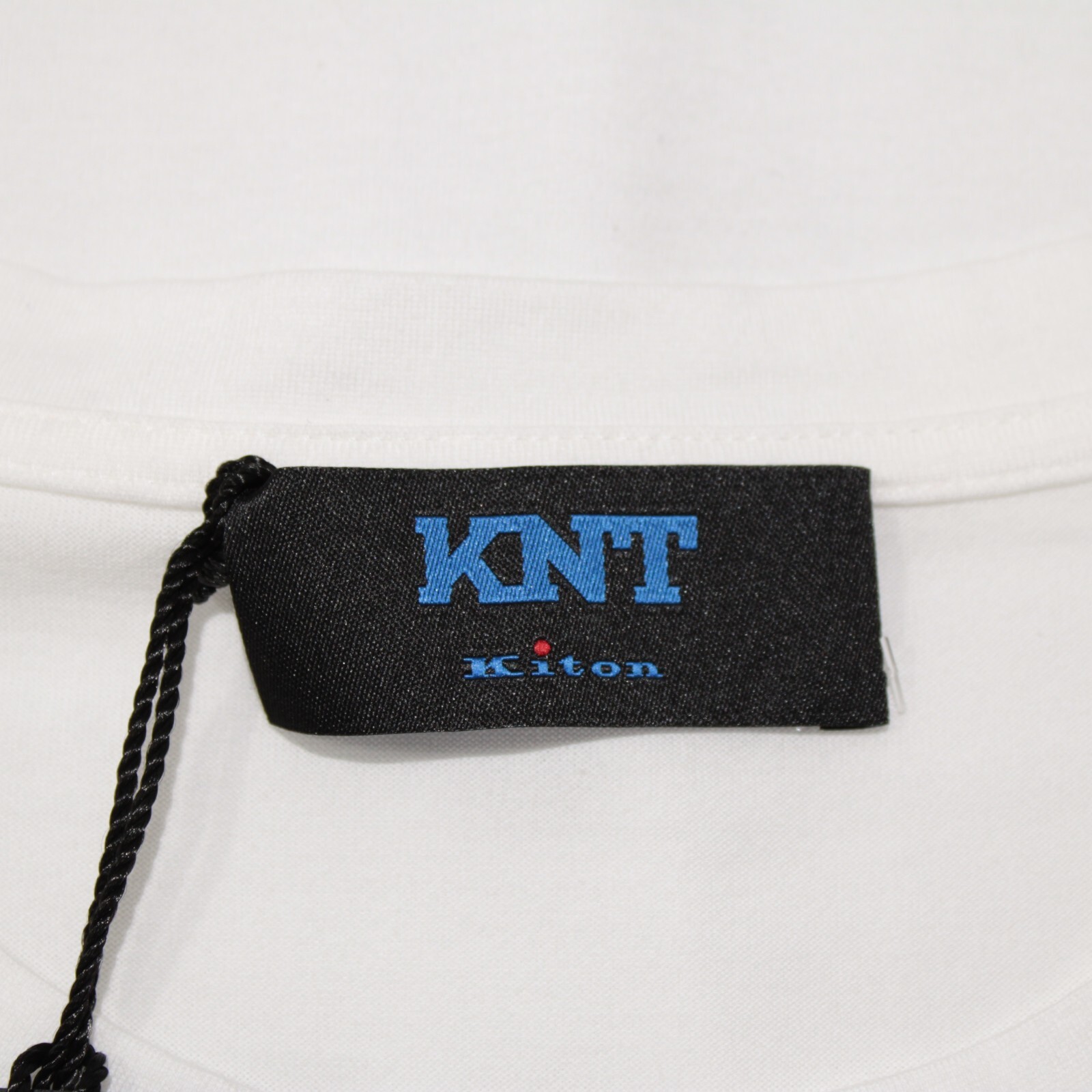 Kiton NWT KNT Short Sleeve Logo T-Shirt Size XXL in White