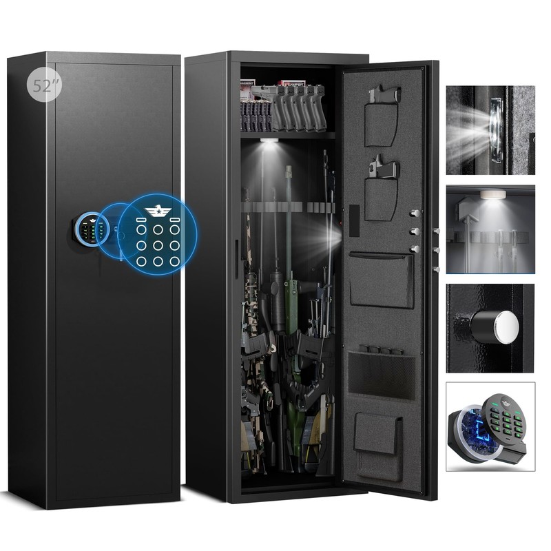 Gun Safe, 6-8 Unassembled Rifle Gun Safe for Shotgun Large