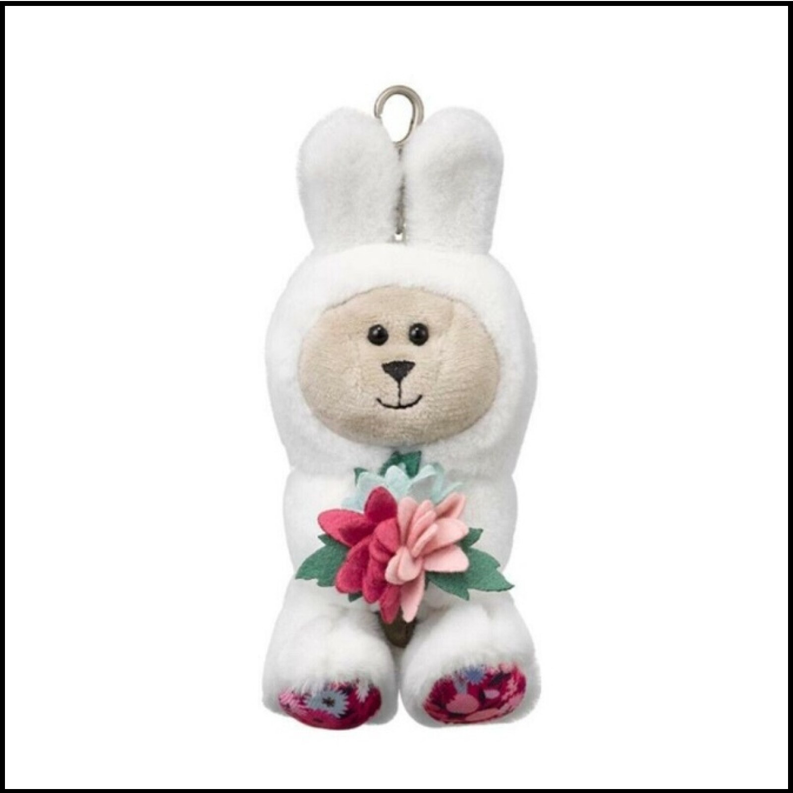 【STARBUCKS】Sweetie Fluffy Bunny Keychain Lucift Bunny Keychain with Box, Bunny Keychain with Tin,Bun