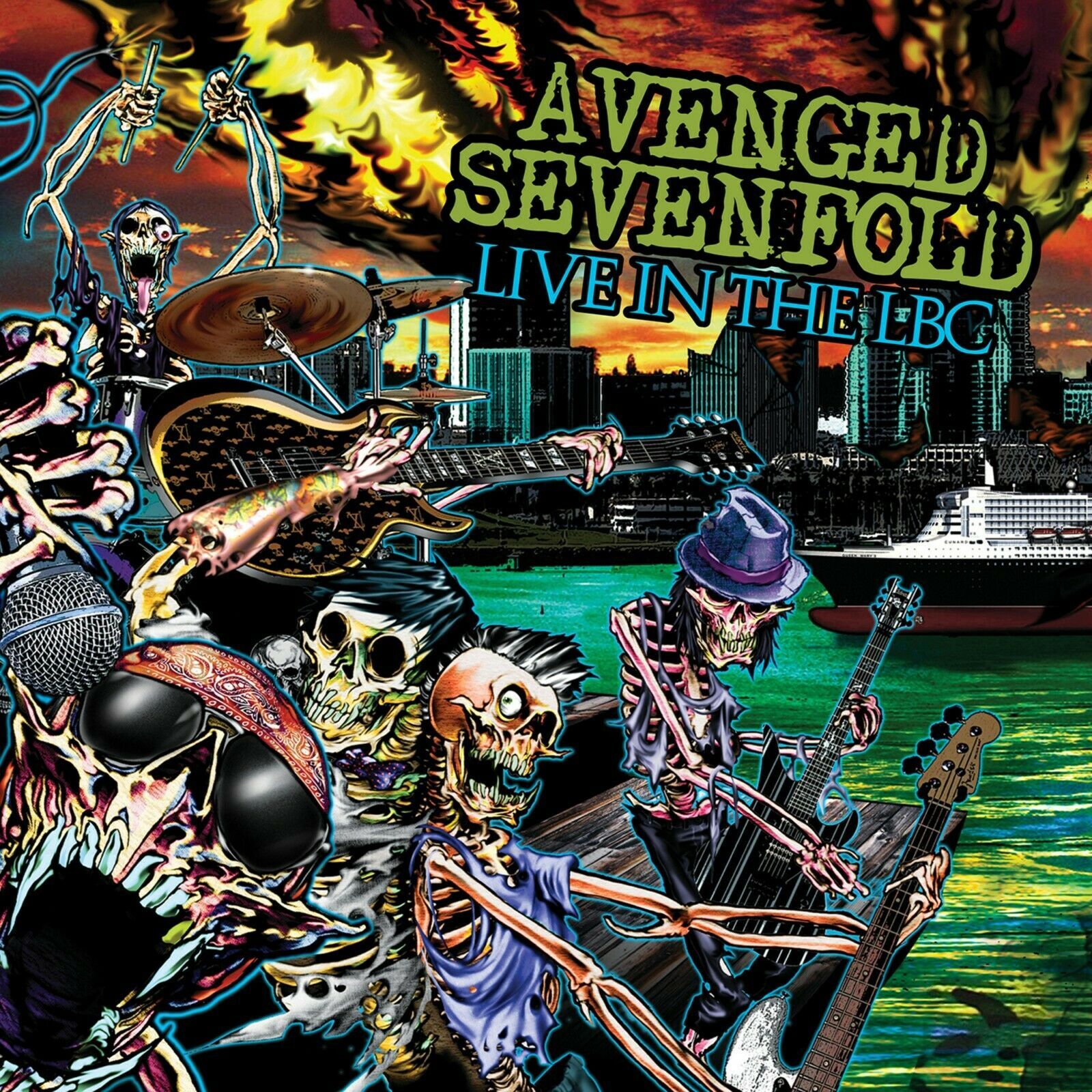 AVENGED SEVENFOLD Live in the LBC BANNER HUGE 4X4 Ft Fabric