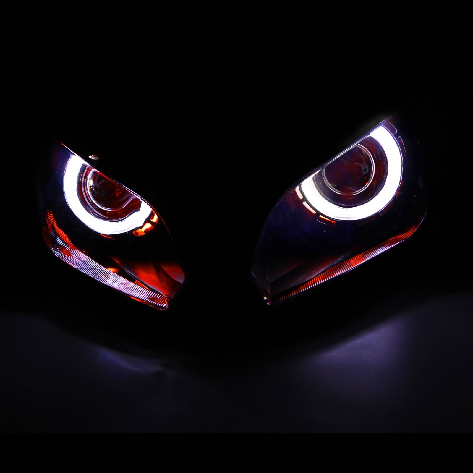 Demon Angel Eye Fit for Kawasaki ZX6R 13-17 14 HID Projector Demon Angel Eye Fit for Kawasaki ZX6R 13-17 14 HID Projector