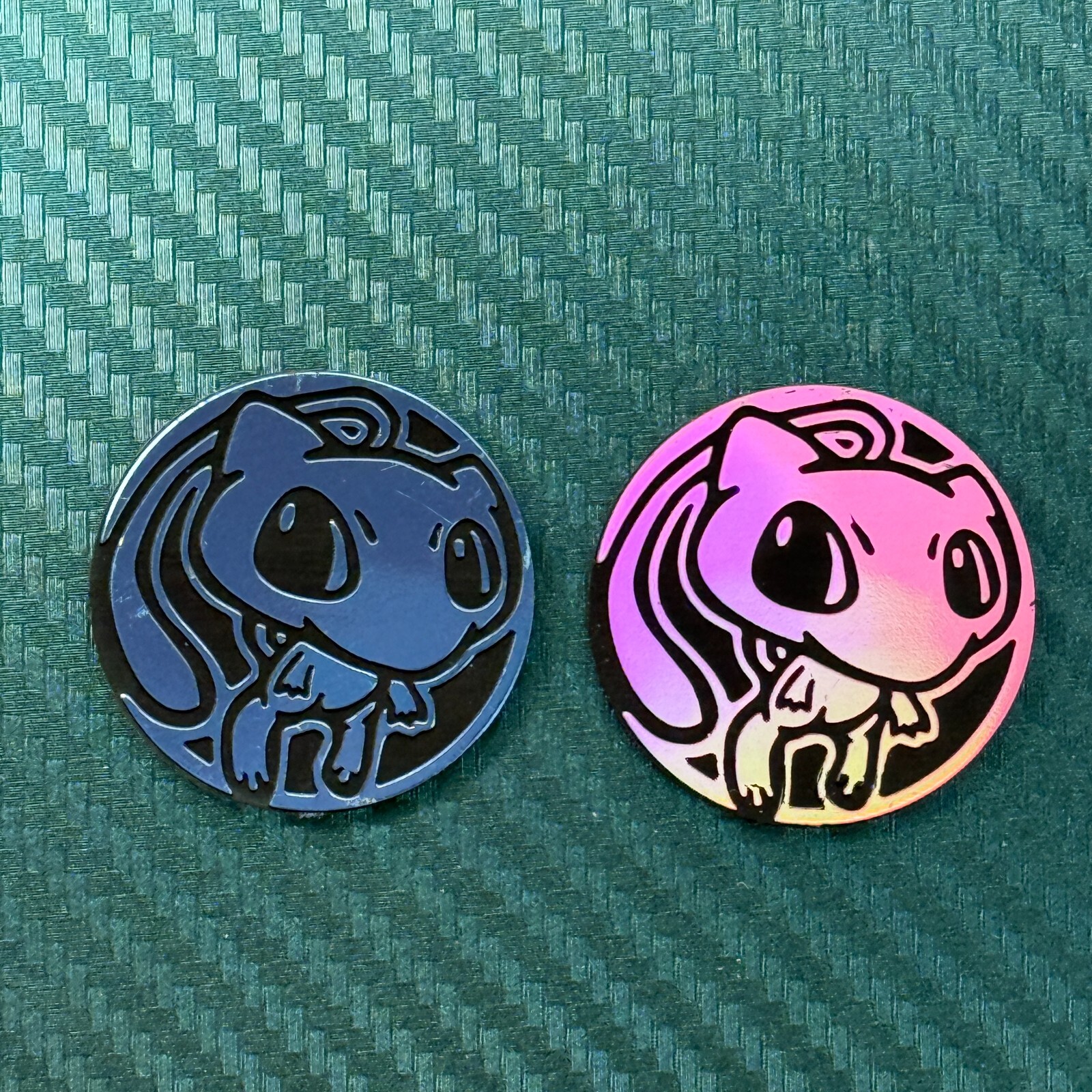 Mew Rare Blue & Pink Holographic - Pokemon TCG Flip Coin