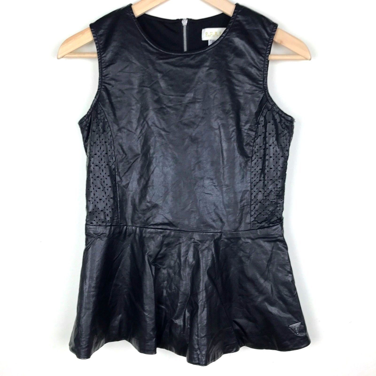 Camisas, camisetas y tops de mujer de piel sintética