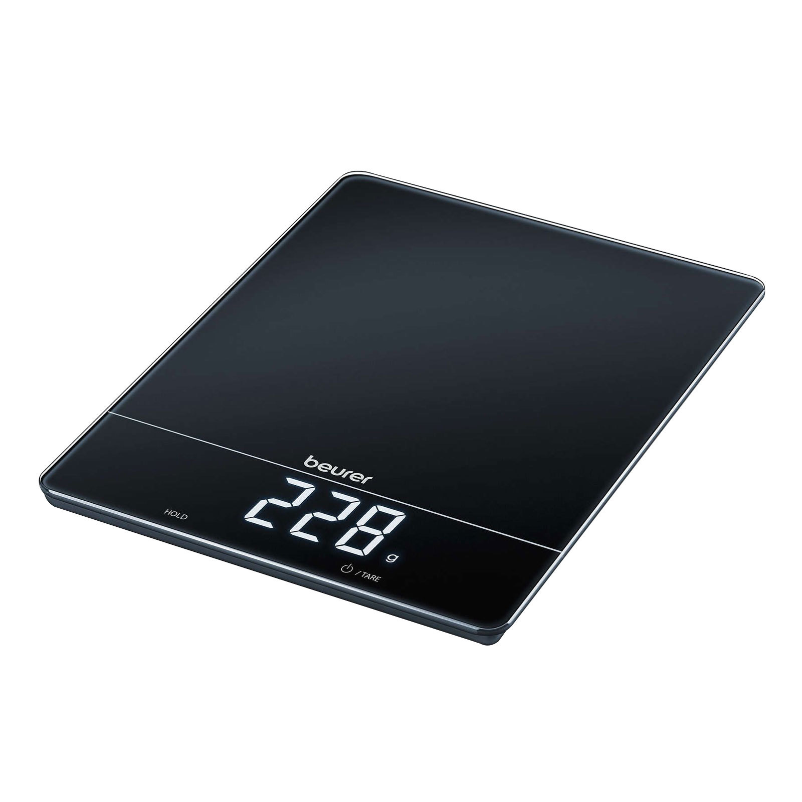 Beurer KS 34 Glas-Küchenwaage mit Magic-LED: Display