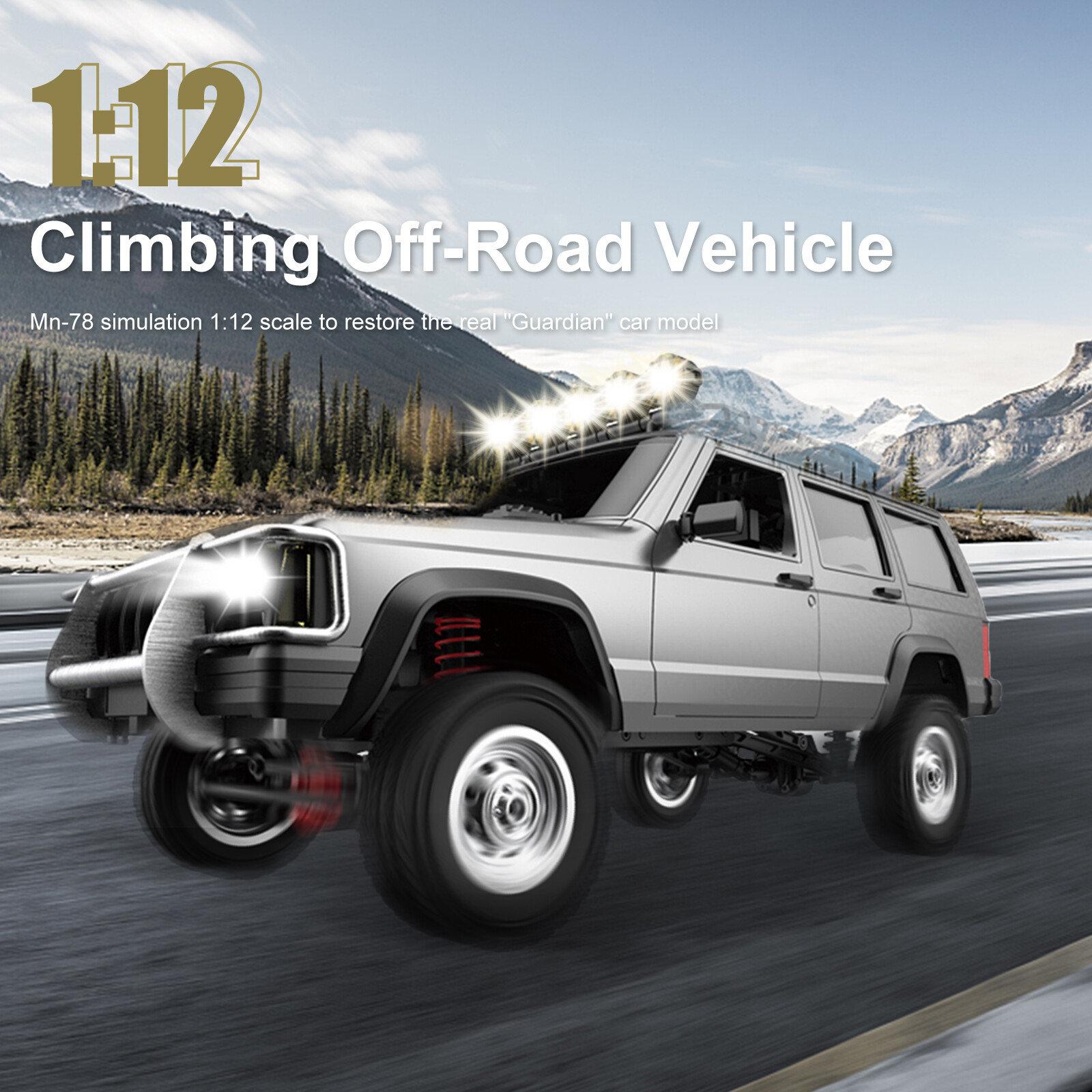 1/12 RC Cars All Terrains 2.4GHz 4CH 4WD Off-Road Truck RC Crawler Car Kids Toys