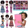 dollbie 6 Pack African American Fashion Dolls Set with Mix and Match Outfits – 11.5