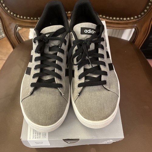 Adidas Mens Daily 2.0 F36629 Gray Black Running Shoes Sneakers
