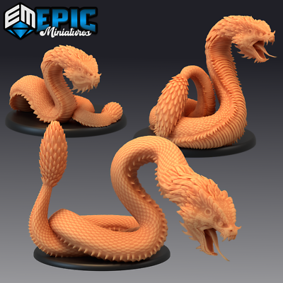BASILISK, Dungeons and Dragons Miniature, D&D, Epic Miniatures, Serpent Creature