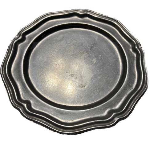 Vintage Crown Castle Ltd Pewter Bread/salad 6 1/4” Plate