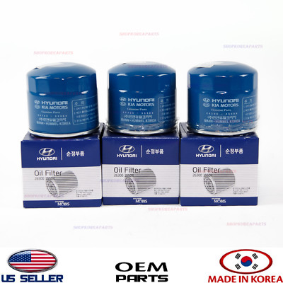 ENGINE OIL FILTER 3PCS! GENUINE! OEM! GASOLINE HYUNDAI KIA 1986-2024 2630035505