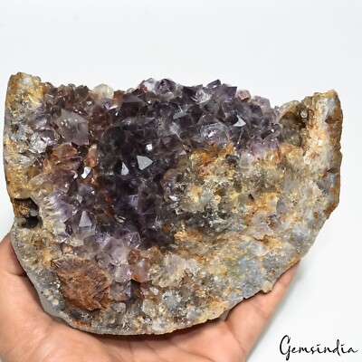 1.3 Klio Natural Amethyst Geode Quartz Cluster Crystal Specimen Healing Gemstone