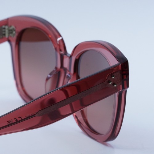Pre-owned Celine Cl4002un 74t Pink / Gradient Bordeaux 54-22-145 Sunglasses In Red