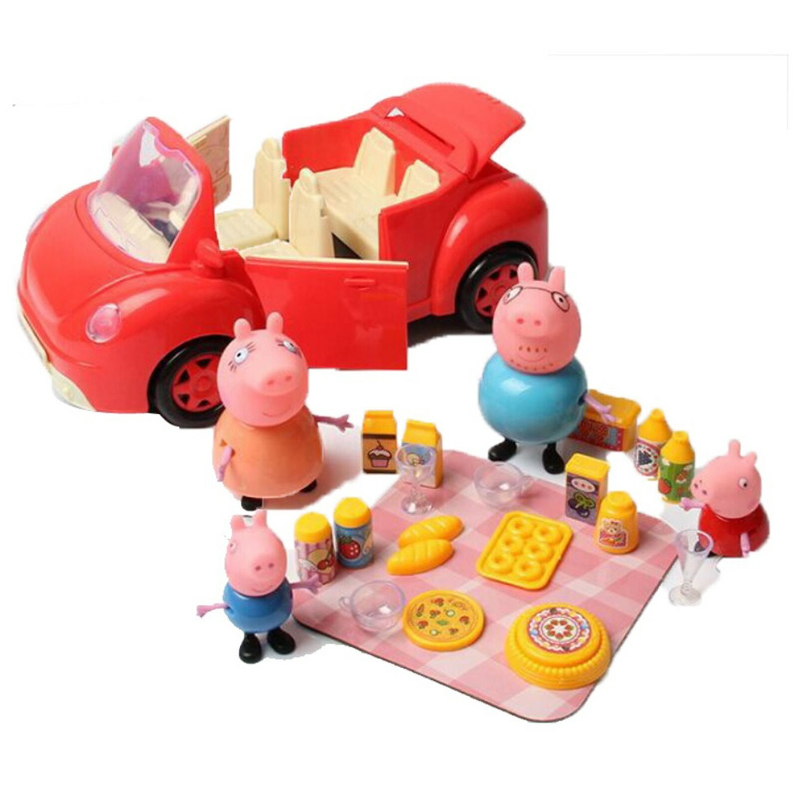 Peppa Pig Picnic Car figures Xmas Gift Kid Toy Children Peppa Pig Picnic Car figures Xmas Gift Kid Toy Children