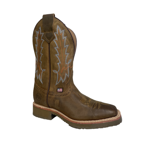 Pre-owned Double-h Boots Double H® Men's Wilderness Buttercup Square Toe Light Brown Boots Dh4568